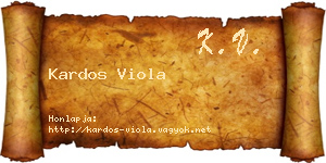 Kardos Viola névjegykártya